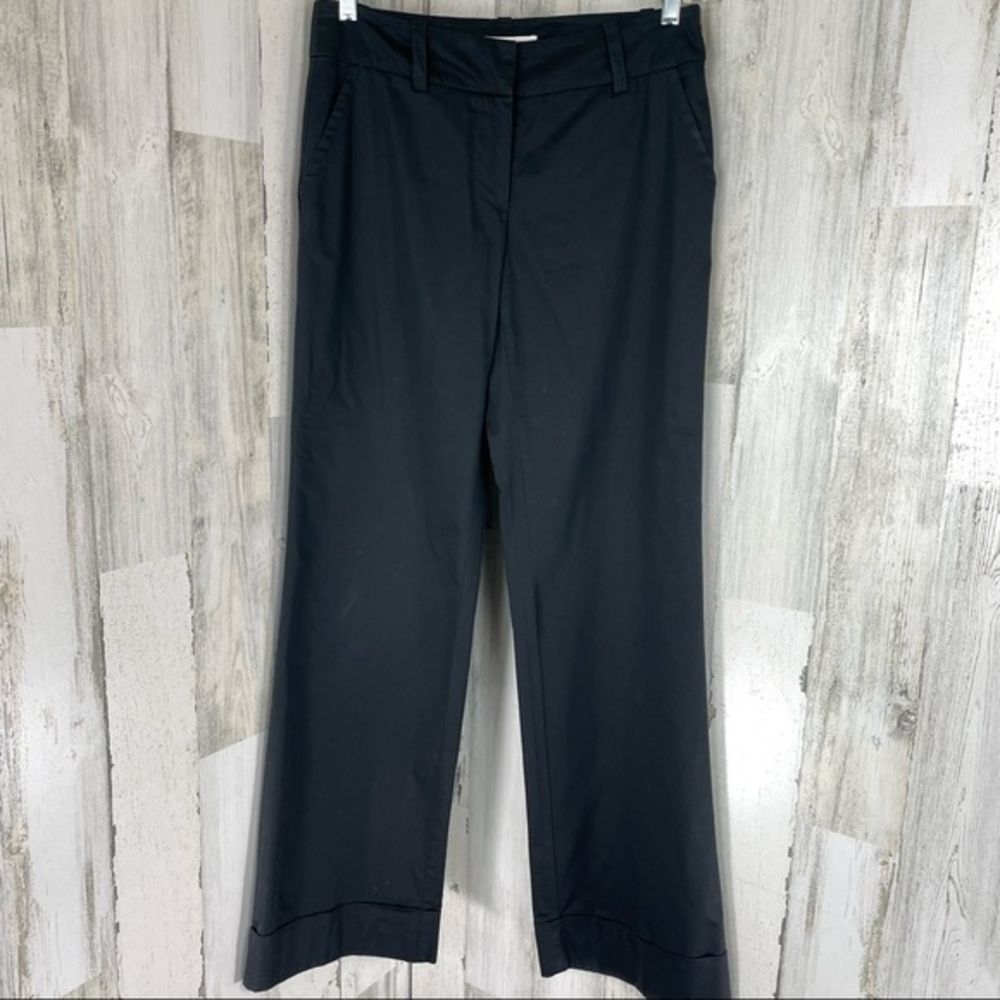 Trina Turk Women’s Black High Rise Black Career Dressy Bootcut Pants Sz4